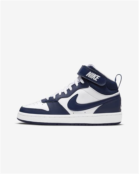 nike court borough mid 2 sneakers wit/groen kinderen|Nike big kid court borough.